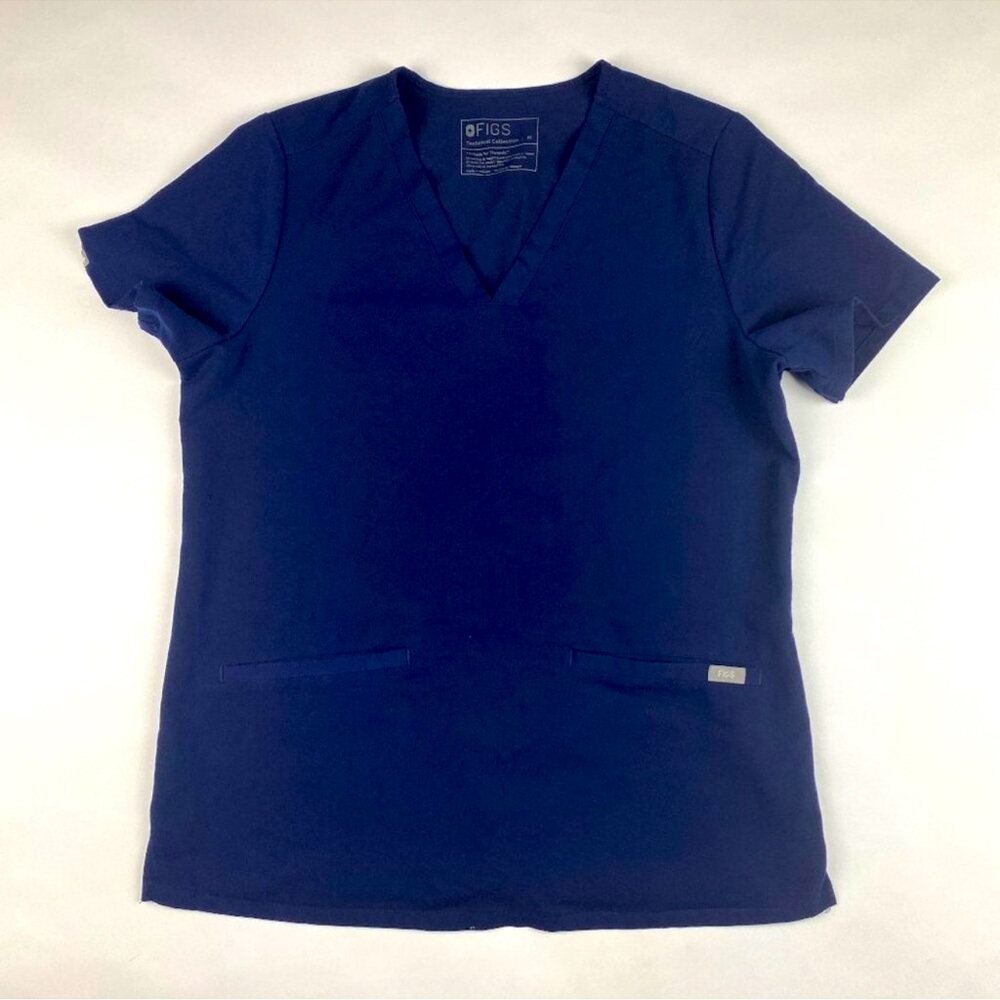Figs Casma Scrub Top Women's Size M Navy
